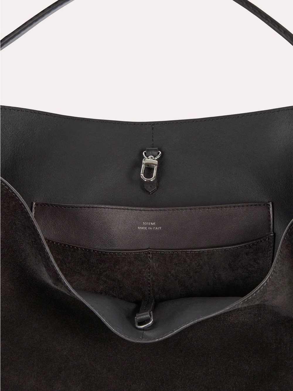 Toteme Espresso Suede Belted Tote Bag - Elegant Everyday Carry- Gently Used! - Picture 6 of 8